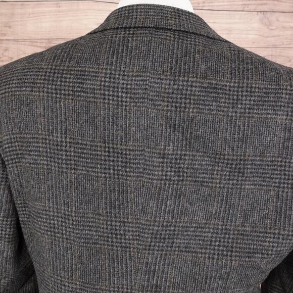 Vintage Jos A Bank Blazer Sport Coat Mens 40 Plaid Camel Hair Kent Two Button - Picture 5 of 12